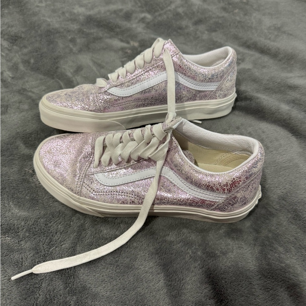 Vans old skool crack metallic shoes